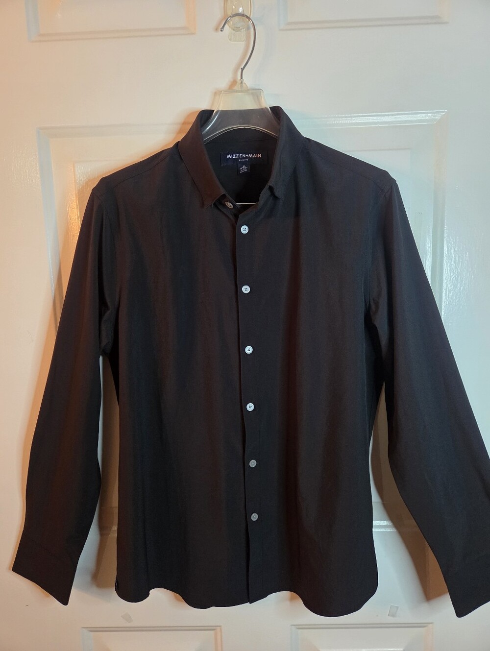Mizzen And Main Leeward Button Front Shirt Black Size M - Picture 2 of 8